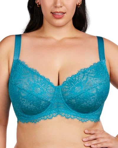 HSIA Minimizer Bra for Women - Plus Size Full Coverage Lace Bra with Underwire, Non Padded