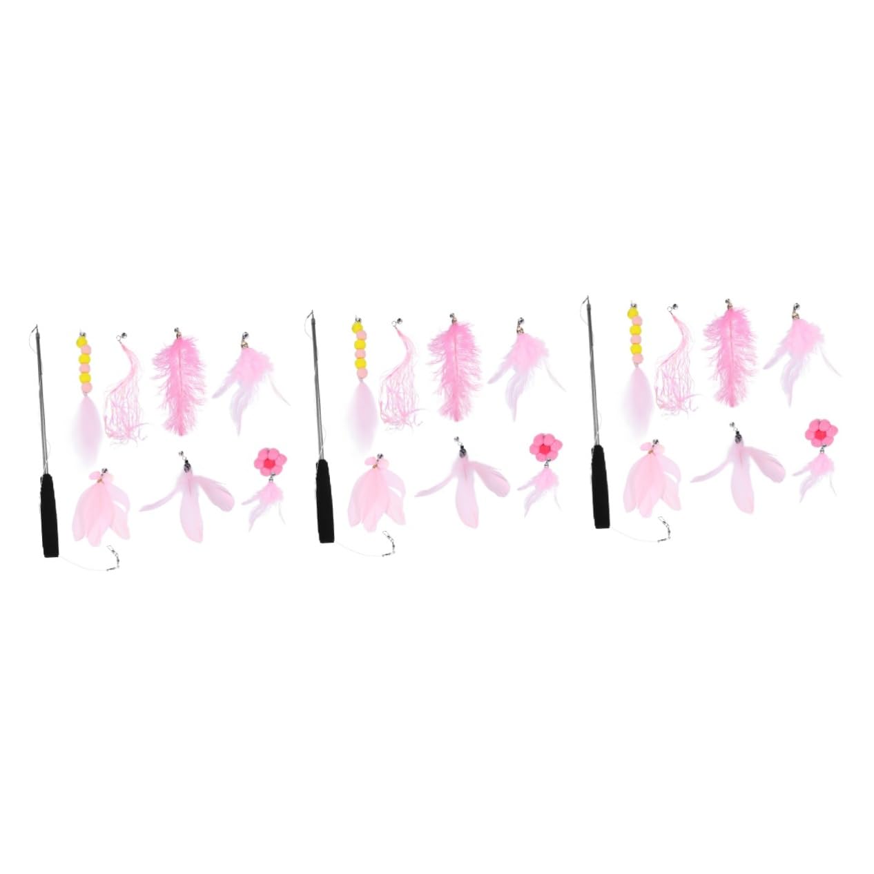 BESPORTBLE 3pièces Canne à Interactive pour Chat avec Jouets De Remplacement Ensemble De Jouets pour Chat Et
