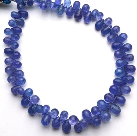 Briolettes de tanzanite D Block de Tanzanie haut de gamme pour colliers d'exception