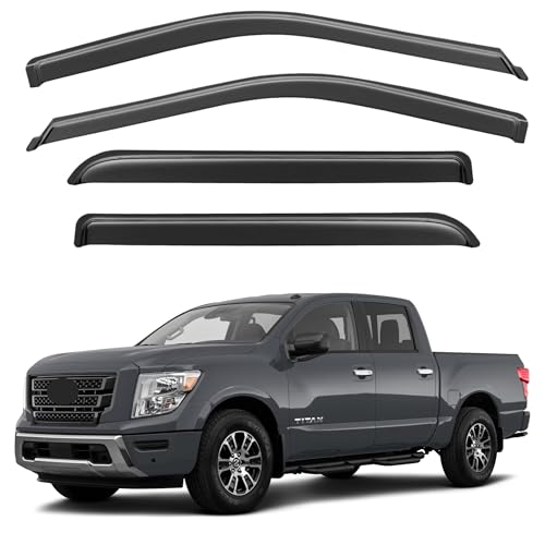 IG Window Visors Fit for 2017-2024 Nissan Titan Crew Cab,