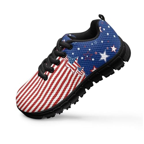 Boys Girls Sneakers Breathable Mesh Tennis Shoes Lightweight Non Slip Sports Running Shoes Lace-up Casual Walking Flat Shoes US11-52