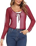 Bolero de Gasa para Mujer: Fabricado en fibra 100% poliéster, material de gasa ligero, ligero y transpirable, se seca rápidamente, se puede utilizar como ropa de protección solar, no hace mucho calor en verano.
