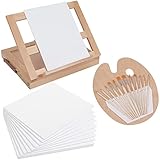 12 PANELES DE LIENZO ESTIRADOS: Nuestros lienzos para pintar miden 20 x 25 cm y 3,4 mm de grosor, los lienzos se pueden usar para crear hermosas obras de arte. El lienzo blanco es suave y es una superficie ideal para bocetos, dibujos y pintar. Pinte en los paneles con acuarelas, óleos y pintura acrílica. Dibuje y haga bocetos en los lienzos con bolígrafos, lápices y rotuladores. El panel puede ser usado por niños y adultos para crear piezas de arte que se pueden enmarcar y colgar en la casa.