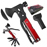 Das neueste Multitool Camping Axt, 19-in-1 Survival Gear Camp Hatchet, Schraubendreher für Wandern Camping, Auto Notfall und Männer Geschenk