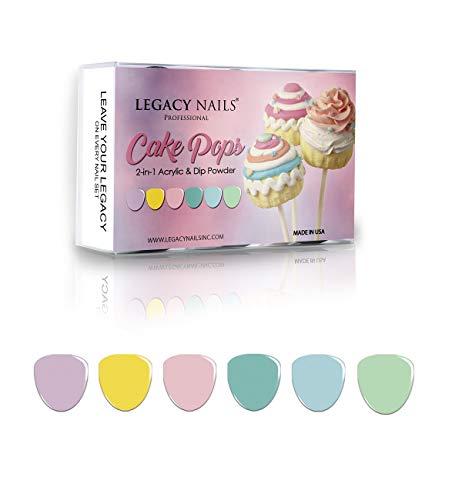 Legacy Nails CAKE POP COLLECTION for Dipping & Acrylic Powder 0.5ozea