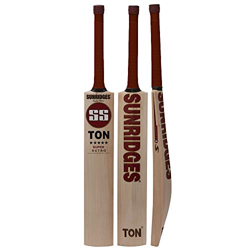 SS Retro Edition Super English Willow Premium Cricket bat - Men\'s Size, Short Handle