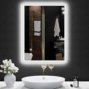 LED Bathroom Mirror, 24X32 Bathroom Mirror, Bathroom Mirrors for Over Sink, Bathroom Mirror with Lights Anti-Fog, Smart Touch Control Luxury Vanity Mirror for Modern Bathrooms.