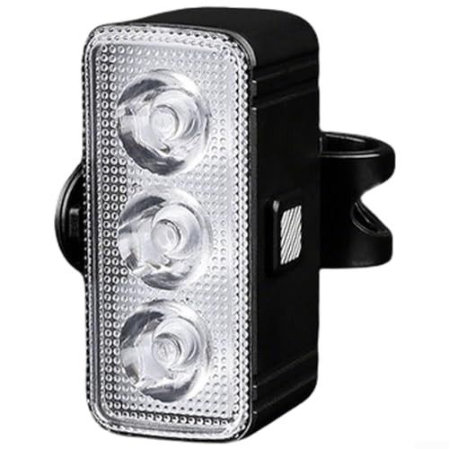 Image of Zeroupshop Rechargeable For Bike Light Set, with 300mAh Battery, USB-C Headlight 5 Modes & Taillight 7 Modes, Waterproof ABS+PC Cycling Lamp, for Night Riding, Black(Headlight)
