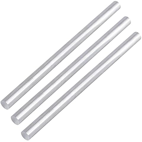 3Pcs Aluminum Round Rod Diameter 5/8Inch(16mm) Long 13Inch(330mm) Solid T6511 Extruded Lathe Stock Cover
