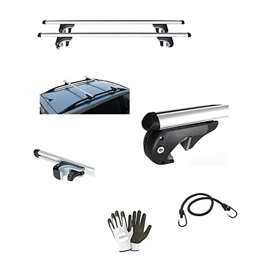 Compatible con Mitsubishi Montero 2000 Barras DE Techo para Coche 135CM con BARANDILLA NO Completamente ADJUNTA AL Techo Rack DE Equipaje DE Aluminio Aprobado