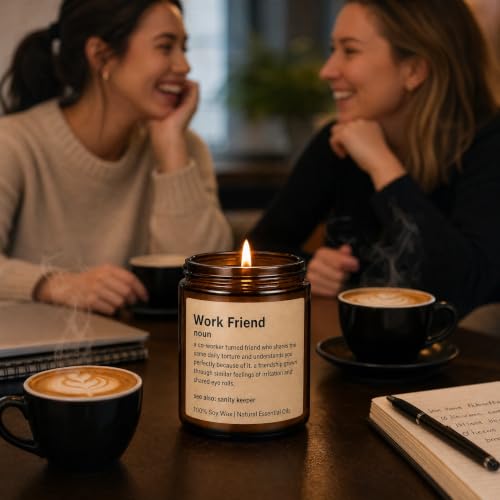 Funny Work Friend Candle – Work Friend Definition Soy Wax Scented Candle, Coworker Appreciation Gift, Office Friendship Gift, Funny Office Desk Decor, Natural Essential Oil (4 oz) - Image 7