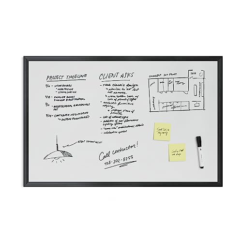 U Brands Magnetic Dry Erase Board, 23 X 35 Inches, Black Wood Frame (311U00-01) #TOP2