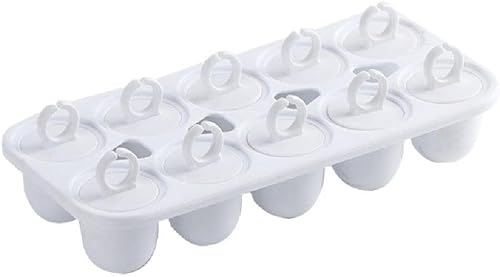 Molde de paletas de 10 cavidades con protectores de goteo, molde de helado reutilizable para paletas de hielo, recipientes de almacenamiento de