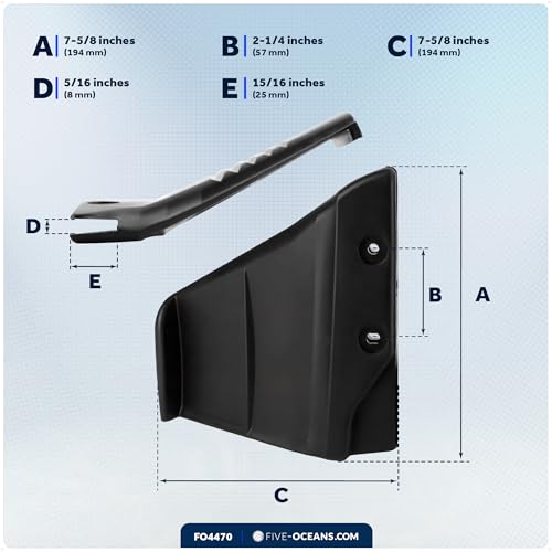 Five Oceans Hydrofoil for Outboard Motor, Hydro-Stabilizer Fins for Outboards and Stern Drive Up to 50HP, Black - FO4470 by Five Oceans - Image 7