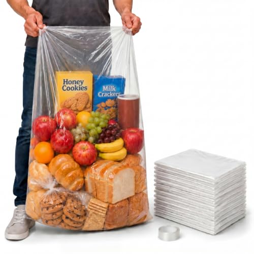 CimoroWin 40 Pcs 3.15 Mil Nylon Bags for Termite Fumigation, 30x21 Inch Heavy Duty Barrier Bag with Sealing Tape, Nylon Liner Backpacking Bags fo Household Items and Food Storage