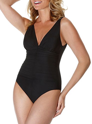 Miraclesuit Women's Swimwear Solid Must Haves Tummy Control Sonatina V-Neckline Soft Cup One Piece Swimsuit2