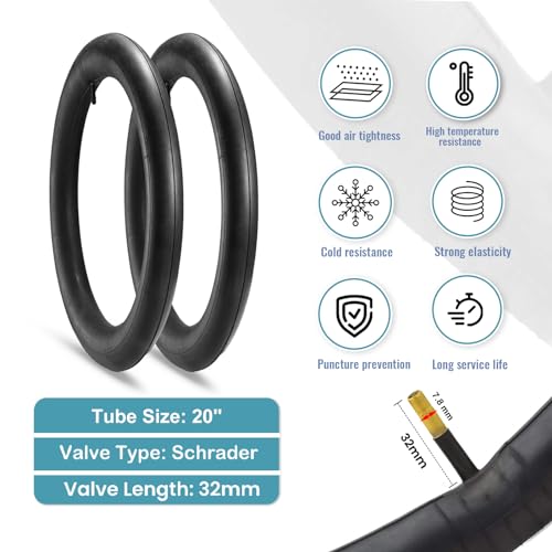 image for 20-inch Mountain Bike Tires Set: Hycline 2-Pack 20x2.125 inch (57-406m