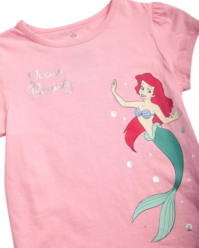 Image of Disney Princess Minnie Mouse Toddler Girls Short Sleeve Graphic Tees 4 Pack