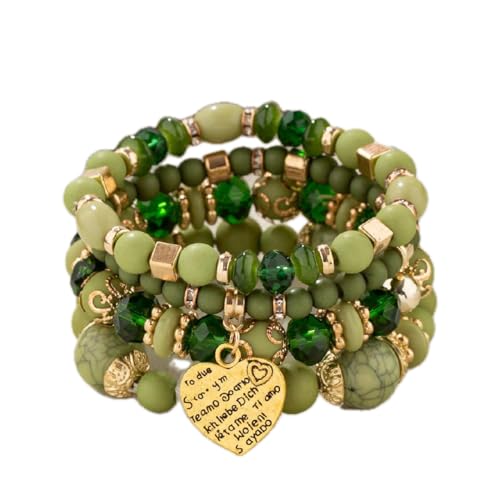 Green Stackable Bracelets