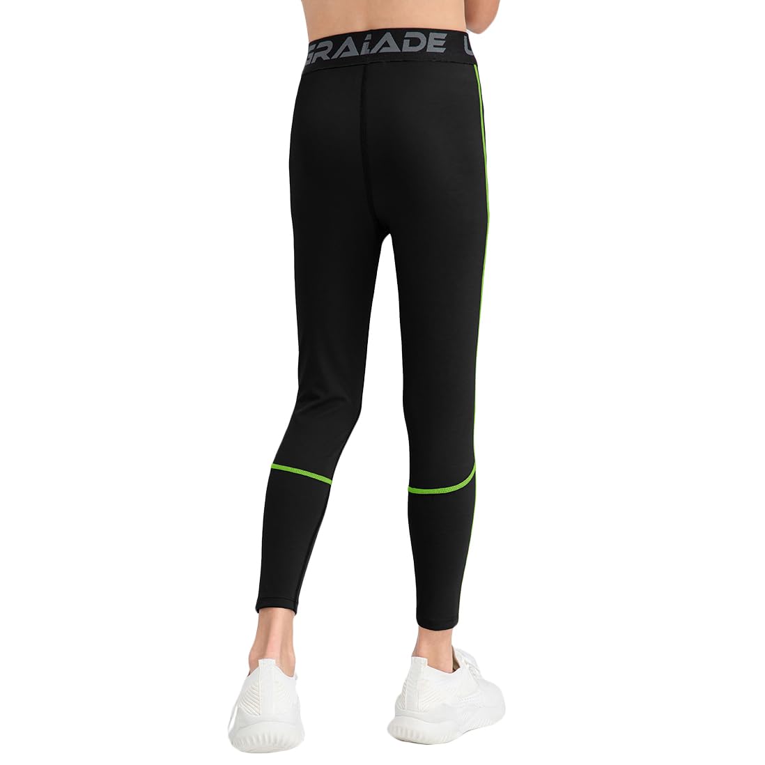 Legging de Sport pour Enfant Garçon Doux Respirant Séchage Rapide Pantalon Longue de Yoga Taille Haute Fitness Extensible Base Layer Collant Anti-Frottements pour Jogging Danse Basket