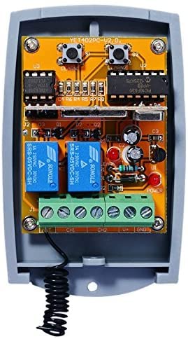 GiBiDi kompatibel Funkempfängermodul im Gehäuse, 2-kanal universal Empfänger für GiBiDi AU01590 / AU1680 / AU1810 / AU1600 / DOMINO handsender. 12-24V AC/DC