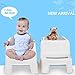 CUSFULL Dual Height Two Step Stool for Kids, Toddler's Stool for Potty Training and Baby Exercise Two-Step Design Non-Slip and Safety (White)
