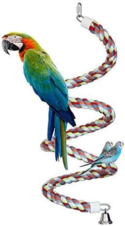 Yihu KINTOR Big Triangle Rope Swing Bird Toy Parrot Cage Toys Cages Conure African Grey