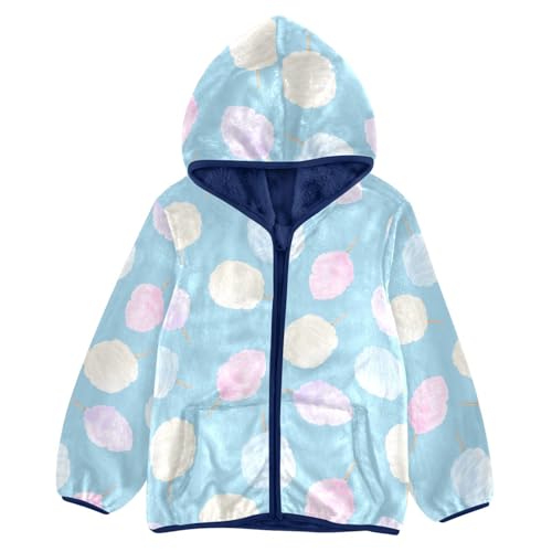 Sweet Cotton Candy Girls Fleece Jacket Girls Fall Jacket Girls Zip Up Hoodie Girls Sherpa Jacket 2-10T