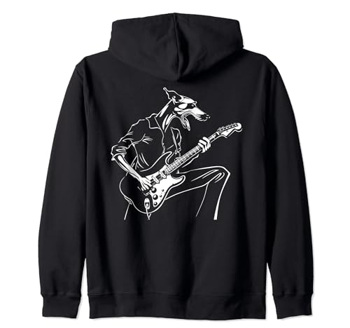 Guitare guitariste pour chien – Whippet Dad Mom Sweat à Capuche