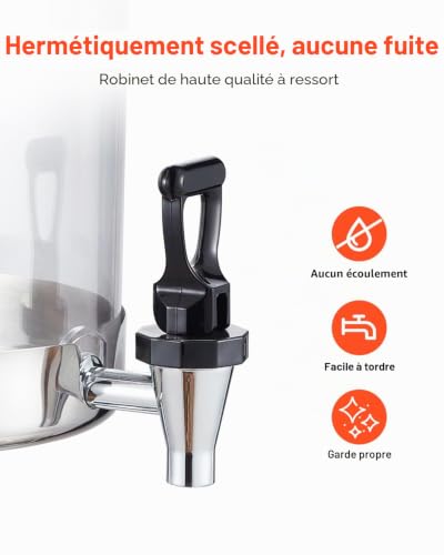 Fontaine à eau 2x8L VEVOR pour buffets de restaurant et mariages - 7