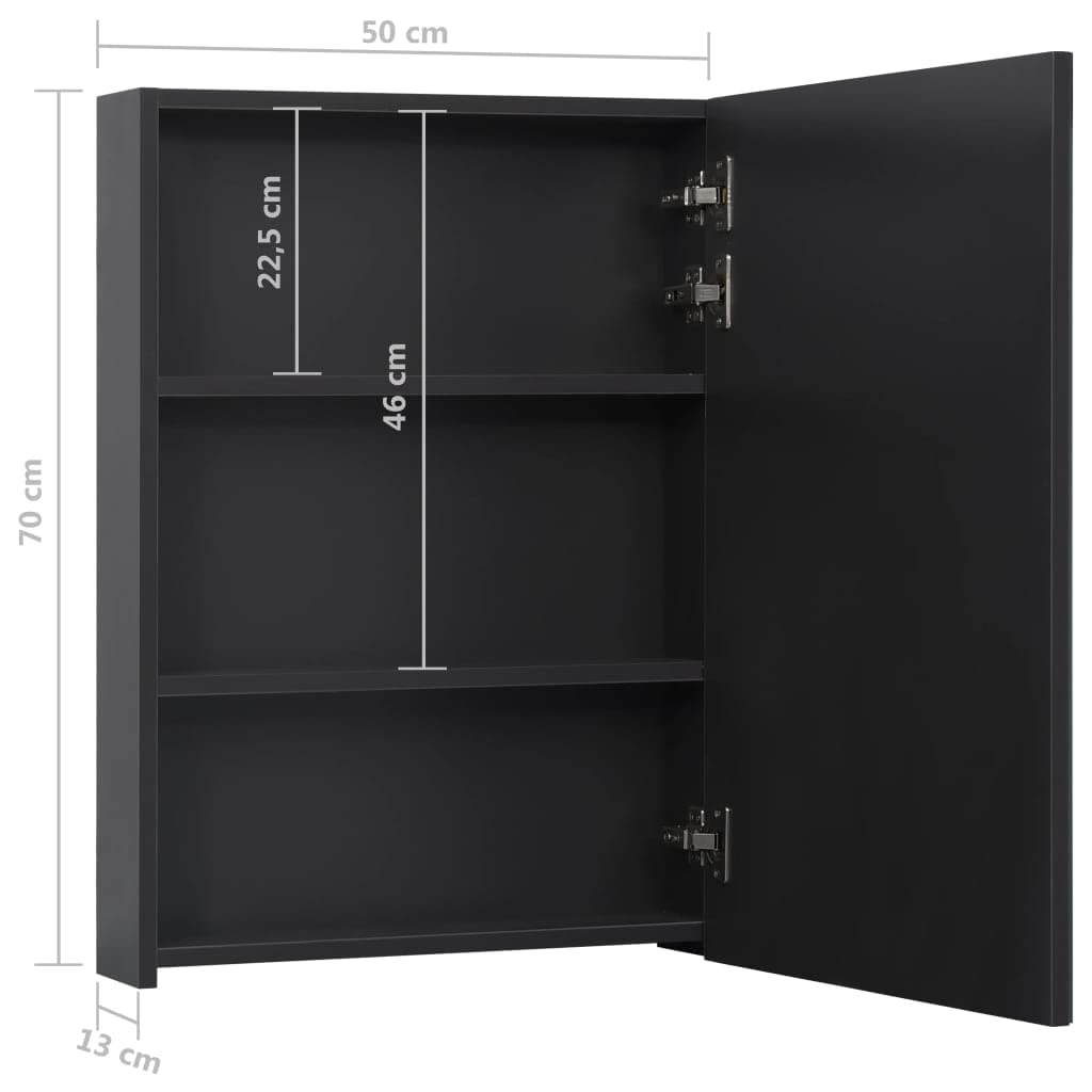 Generic Szafka łazienkowa z Lustrem LED, Szafka Pod toaletkę z Paskami świetlnymi LED, Złącze USB, Długotrwałe Użytkowanie, Podwójne Energooszczędne światło, 3 Półki na Przybory