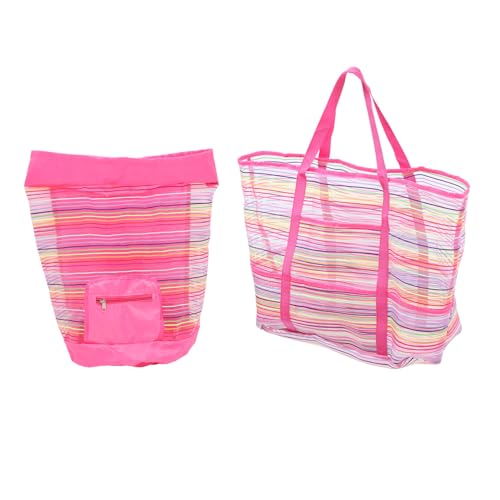 FELTECHELECTR Beach Bag Backpacks Set 2 Pack Boys and Girls Storage Pouches Mesh Beach Toys Bags Oxford Fabric