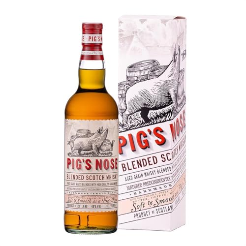 Pig's Nose Blended Scotch Whisky with Gift Box 70cl | 40% ABV | Exceptionally Smooth Blend of Malt and Grain Whisky | Gentle and Sweet, Great in Cocktails