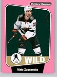 2024-25 Parkhurst Champions Shell Pink Border #30 Mats Zuccarello SER/99 Minnesota Wild Official Hockey Card in Raw (NM or Better) Condition