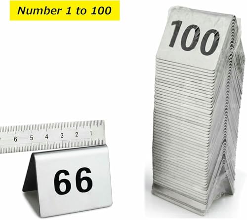Numéros de table de restaurant en acier inoxydable pour mariage chic - 3