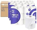A406 High Capacity Toilet Paper Rolls Ultra Strong Extra Soft White Bath Tissue Bathroom Family Rolls Toilet Tissue Paper 2 Ply (White-2ply.48 Rolls)