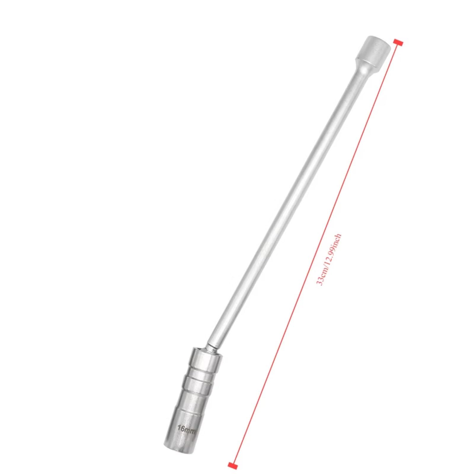 Llaves de bujías Imán 14mm 16mm para Herramienta Extracción Bujías Manguito Llave Inglesa De Vela Giratoria Herramientas De Enchufe De Extensión Larga(1set)