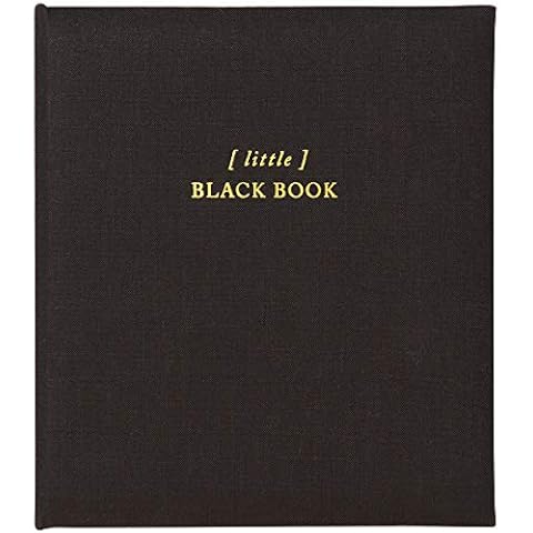 C.R. Gibson Black 'Little Black Book' Refillable 6-Ring Address Book, 440 Entries, 6.5" W x 7.25" L Cover