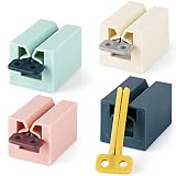 Hooqict 4 Pieces Rolling Toothpaste Squeezer Toothpaste Tube Squeezer Roller Dispenser Rotate Toothp