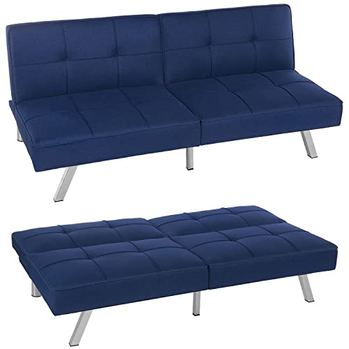 Fdw Couch Convertible Sofa Beds For Living, Apartment, Dorm Room, Ideal For Small Spaces, Blue #TOP13