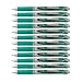 Pentel EnerGel Deluxe RTX Gel Ink Pen, 0.7 Millimeter Metal Tip, Green Ink, Box of 12 (BL77-D)