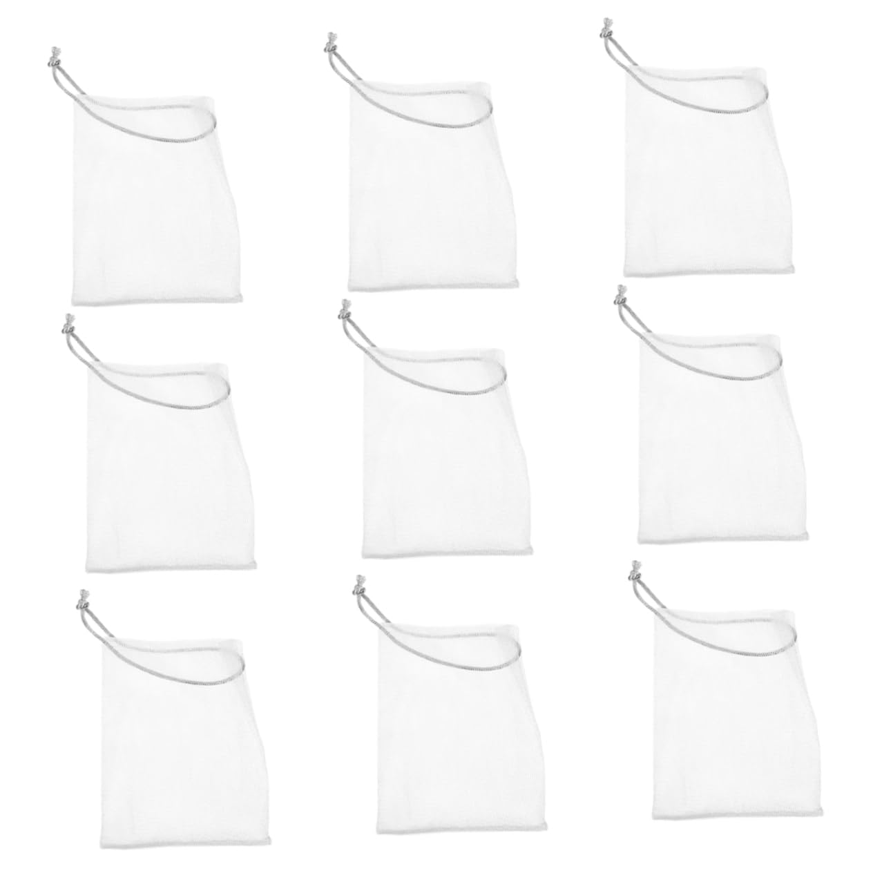 VINTORKY Reusable Drawstring Soap Bag 30pcs Set Household Mesh Soap Accessory Save Flakes Portable for Camping and Travel