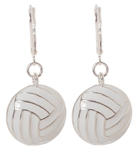 Artisan Owl - Enamel Volleyball Volley Ball Sport Dangle Earrings