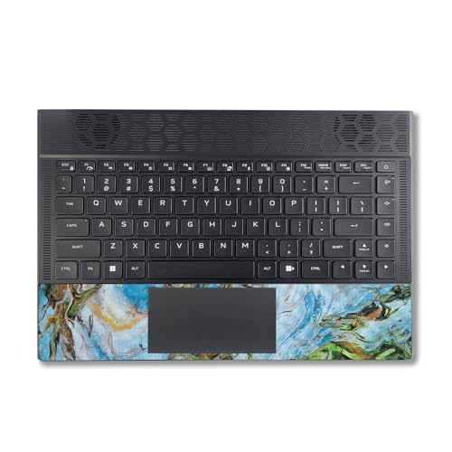 Image of MightySkins Carbon Fiber Skin Compatible with Alienware X14 R2 (2023) Full Wrap Kit - Island Swirl | Protective, Durable Textured Carbon Fiber Finish | Easy to Apply & Change Styles | Made in The USA