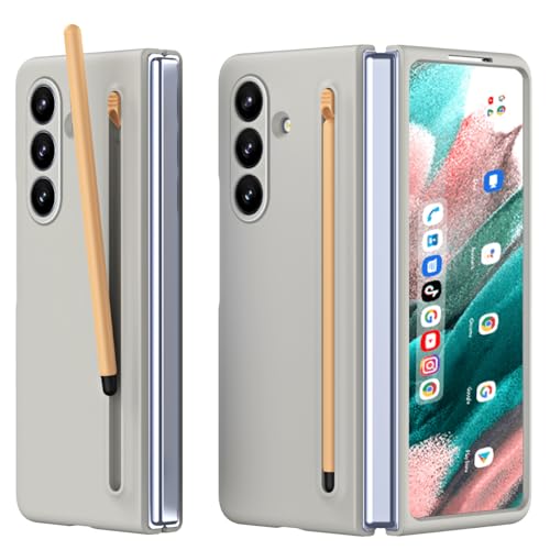 Protection Galaxy Z Fold7 intégrale : étui antichoc avec stylet et support d'écran - Gris