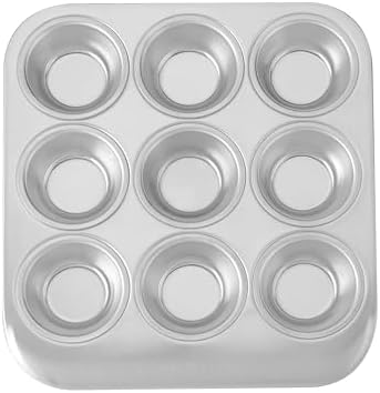 MasterClass Recycled Aluminium Muffin Pan, 9-Hole Muffin Tray, Yorkshire Pudding Baking Pan | Superior Heat Distribution & Warp Resistant