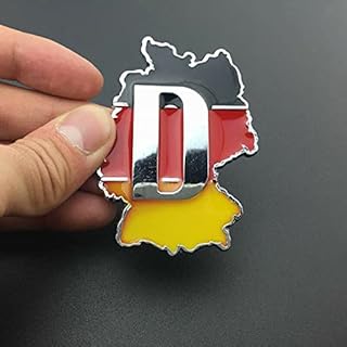 AOWIFT 1 x Deutschland-Flagge für den Kofferraum, Seite der Heckklappe, Tank-Emblem, Aufkleber