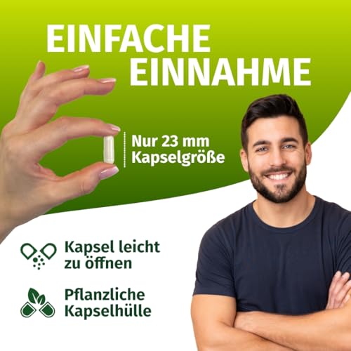 Green Naturals® L-Glutathion Kapseln – Hochdosiert: 1.400 mg mit reduziertem Glutathion aus natürlicher Fermentation – Vegan & Ohne Zusätze – 120 Kapseln (60 Tage) – Premiumqualität aus Deutschland