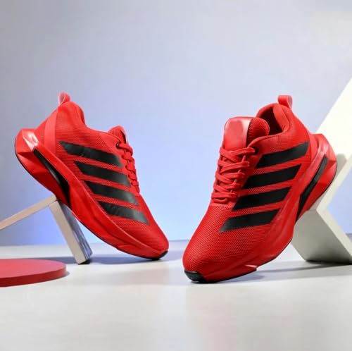 Buy kardam&sons Casual Sneakers Shoes for Men (Red, UK Footwear Size System, Adult, Men, Numeric, Medium, 7) at Amazon.in - Image 3