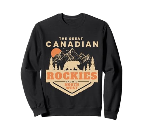 Las Montañas Rocosas Canadienses Parque Nacional Canadiense Vintage Sudadera